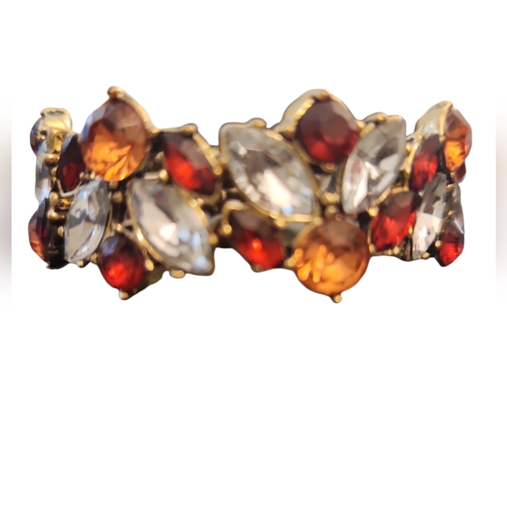 NWT ViVl Genuine Crystal Pink/ Red Stretch Bracelet Small Wrist